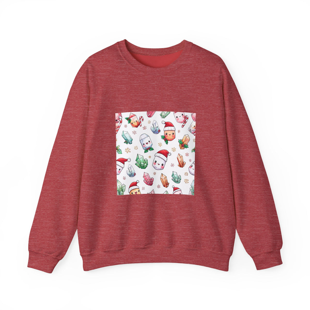 Pastel Christmas Crystal Friends Crewneck | Neutrals & Reds