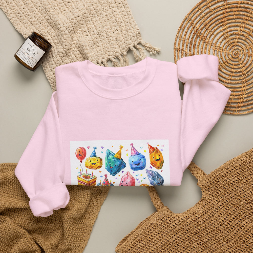 Crystal Birthday Party Crewneck | Blues, Purples & Pinks