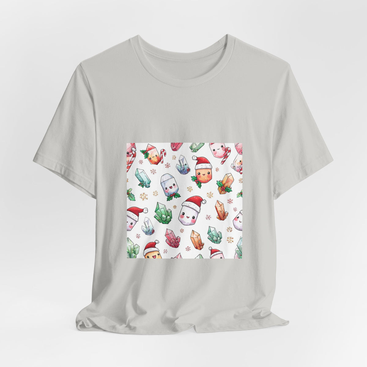 Pastel Christmas Crystal Friends T-Shirt | Light Neutrals