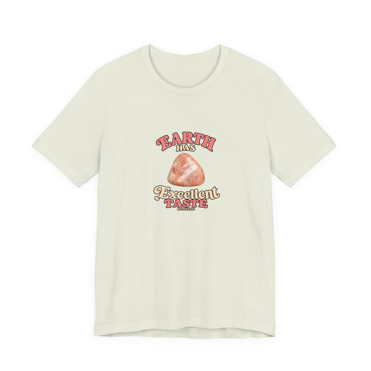 Earth Has Excellent Taste — Peach Moonstone Tee | Golds, Mints & Teal