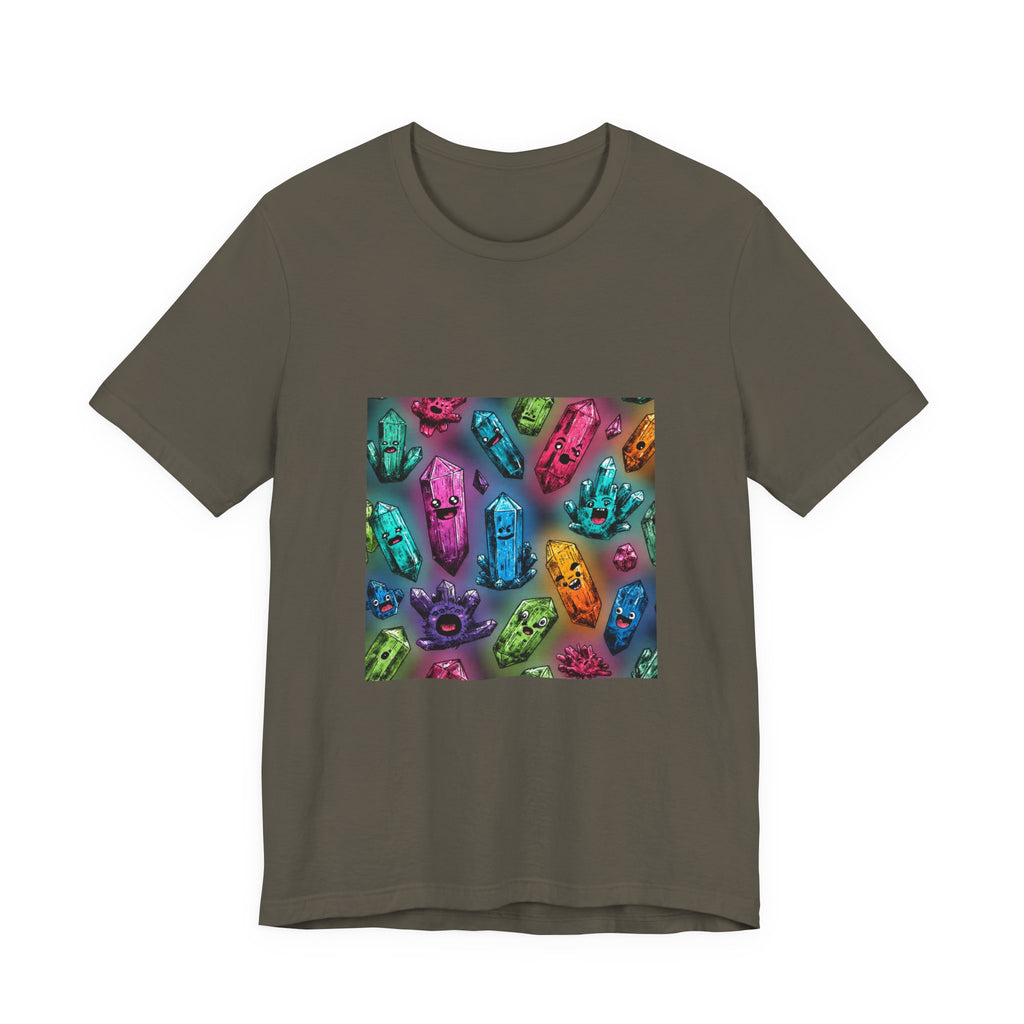 Colorful Crystal Characters T-Shirt | Greens