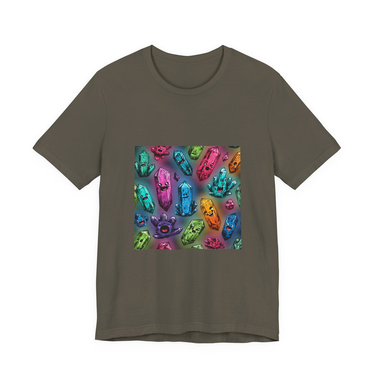 Colorful Crystal Characters T-Shirt | Greens