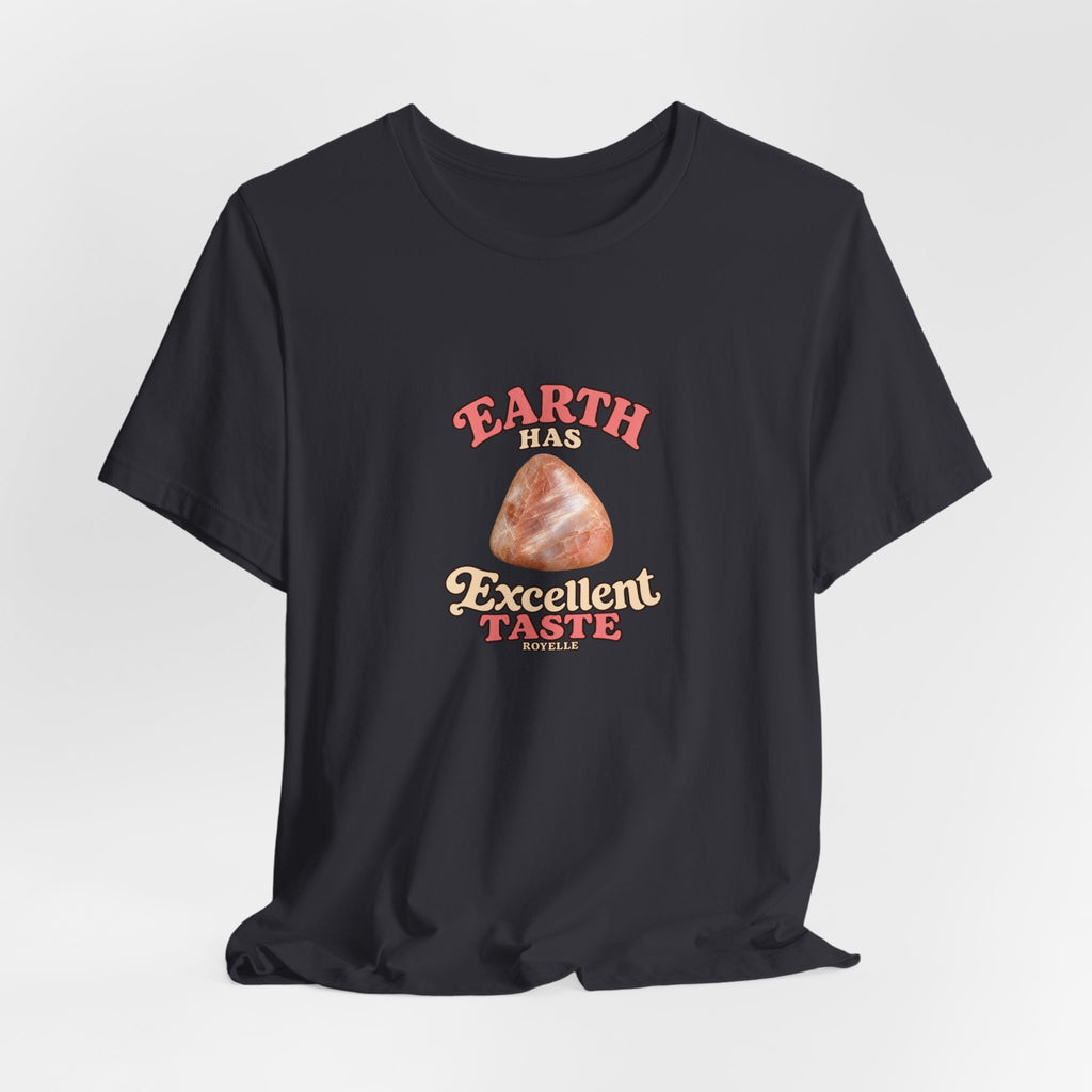 Earth Has Excellent Taste — Peach Moonstone Tee | Dark Neutrals & Reds