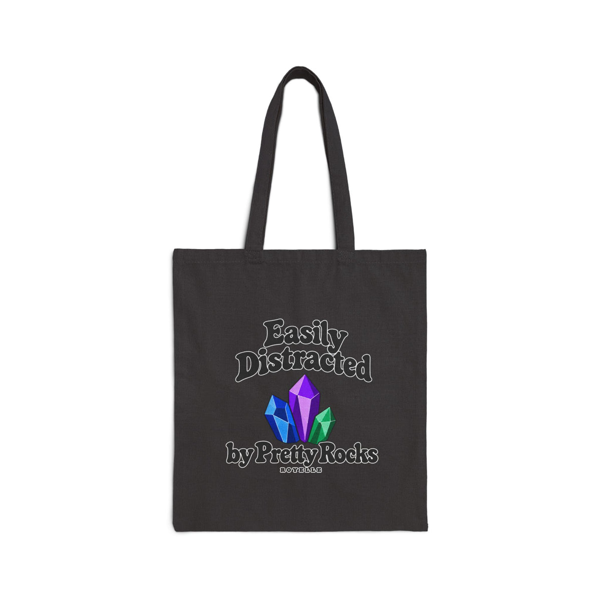 Easily Distracted Crystal Tote Bag — Black Lettering