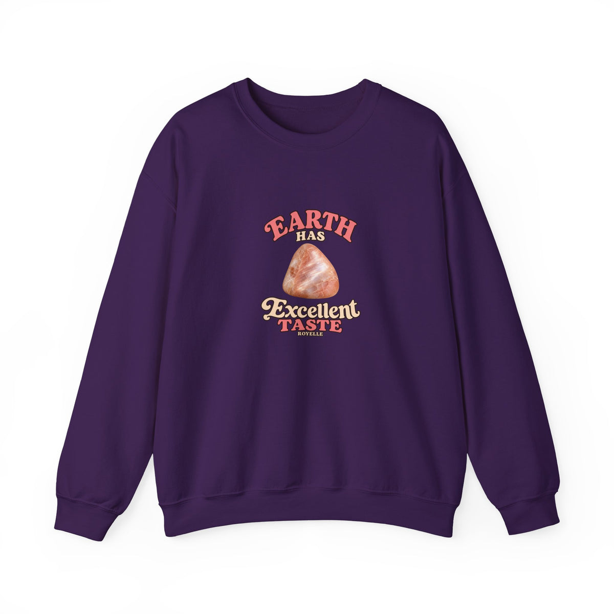 Earth Has Excellent Taste — Peach Moonstone Crewneck | Blues, Purples & Pinks