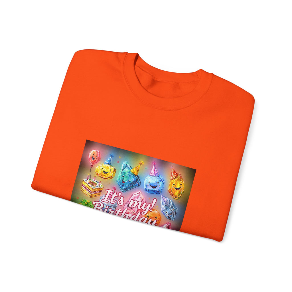 It's My Birthday Crystal Party Crewneck | Earth Tones & Brights
