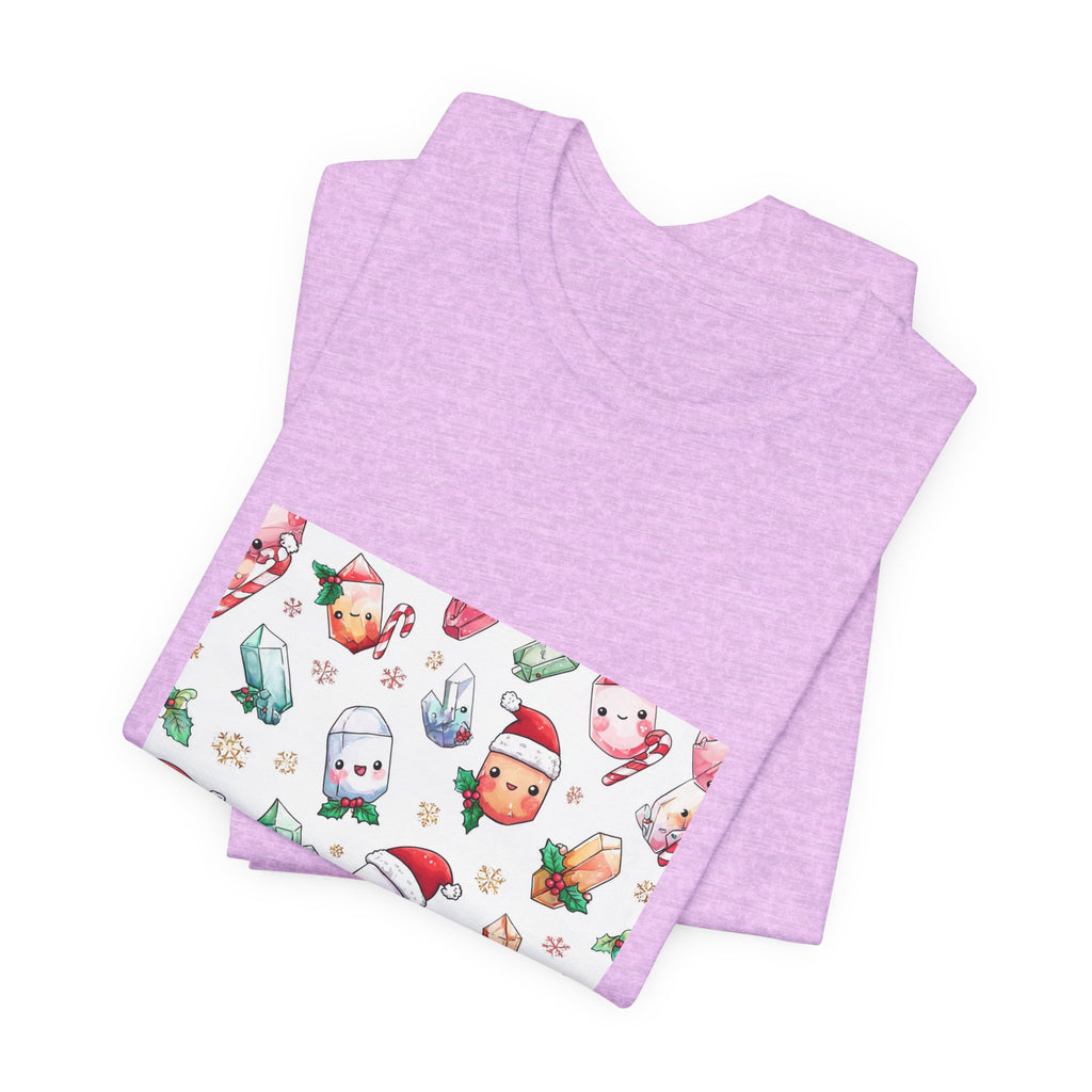 Pastel Christmas Crystal Friends T-Shirt | Pinks & Orchid