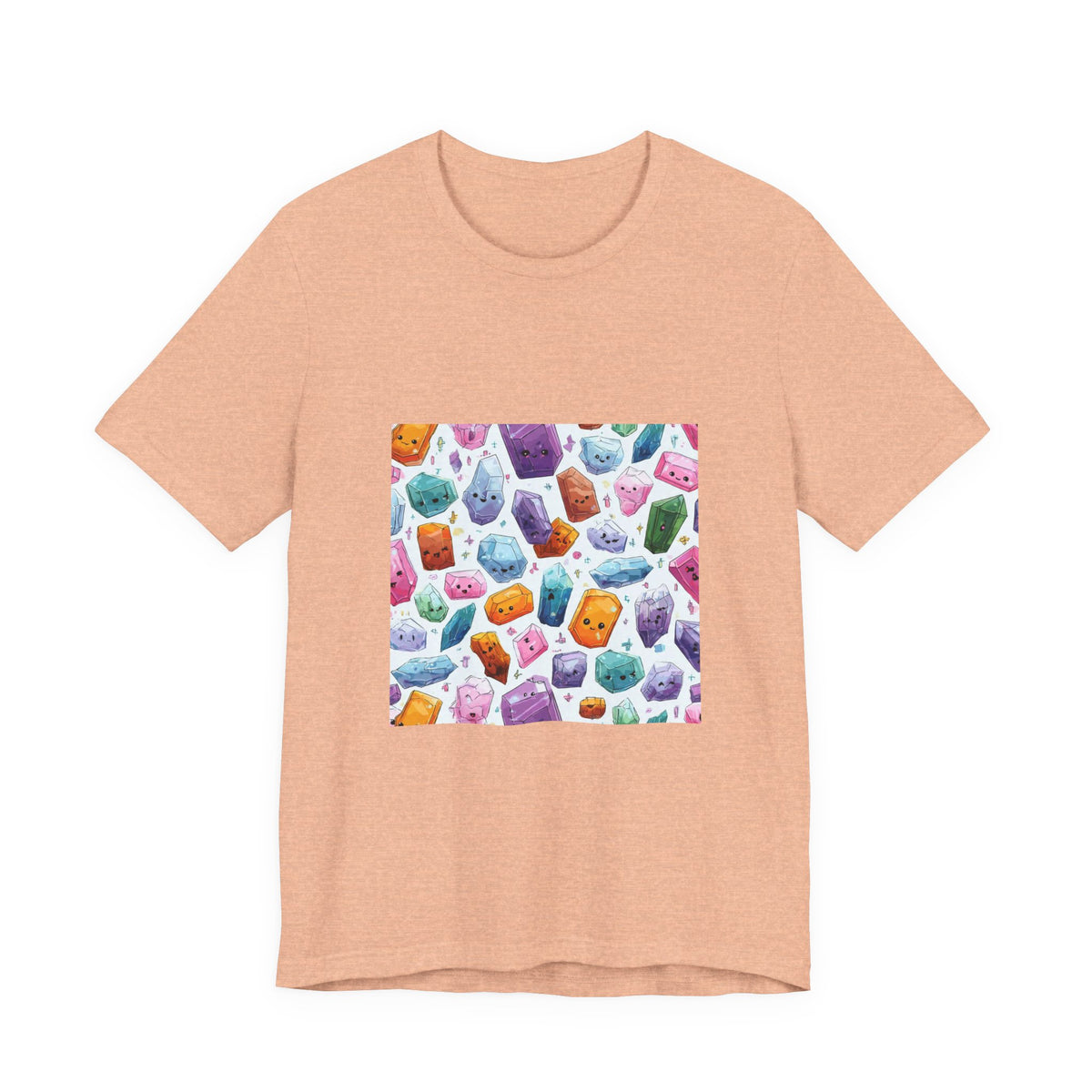 Pastel Crystal Friends T-Shirt | Peach & Sunset