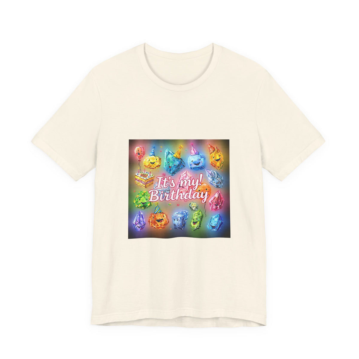 It's My Birthday Crystal Party T-Shirt | Sandy Neutrals & Oranges