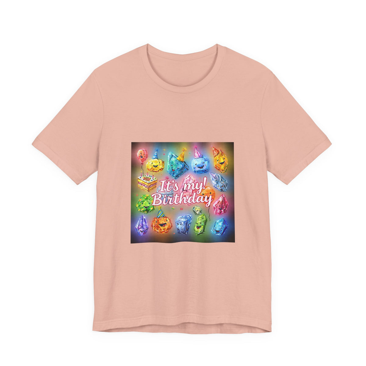 It's My Birthday Crystal Party T-Shirt | Peach & Sunset
