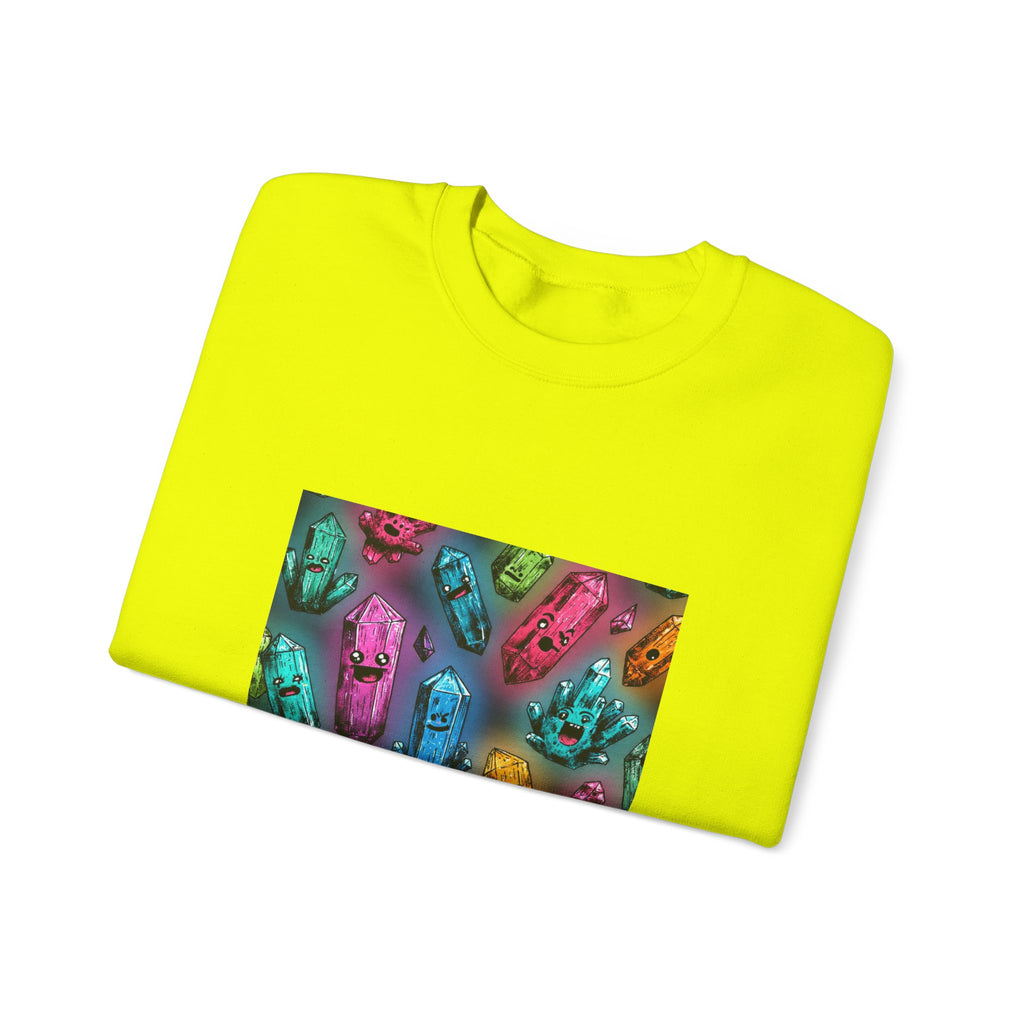 Colorful Crystal Characters Crewneck | Earth Tones & Brights