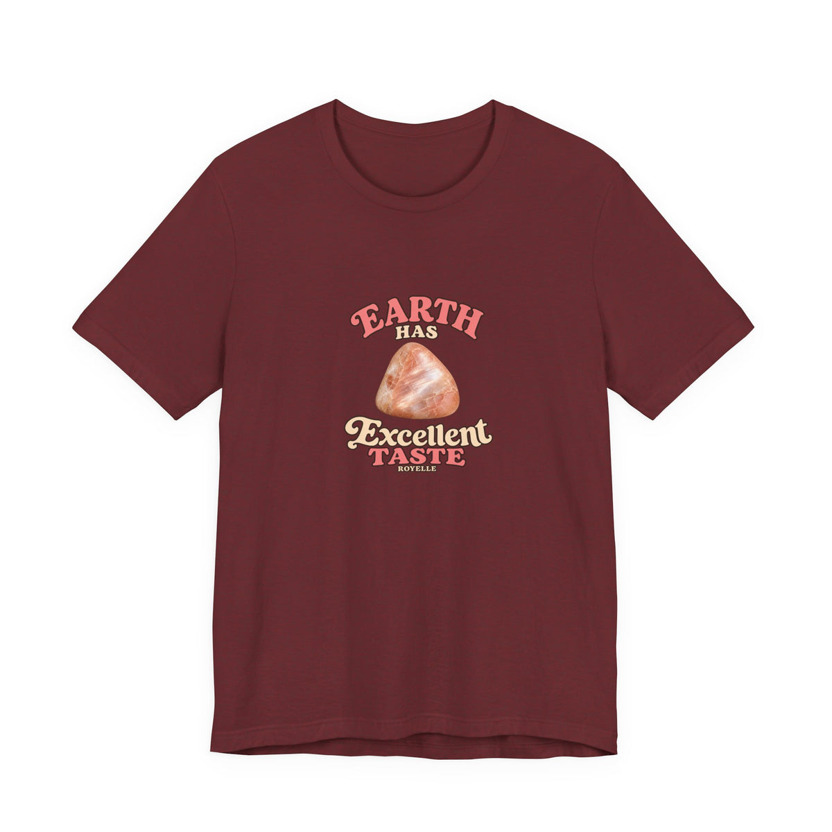 Earth Has Excellent Taste — Peach Moonstone Tee | Earthy Reds & Browns