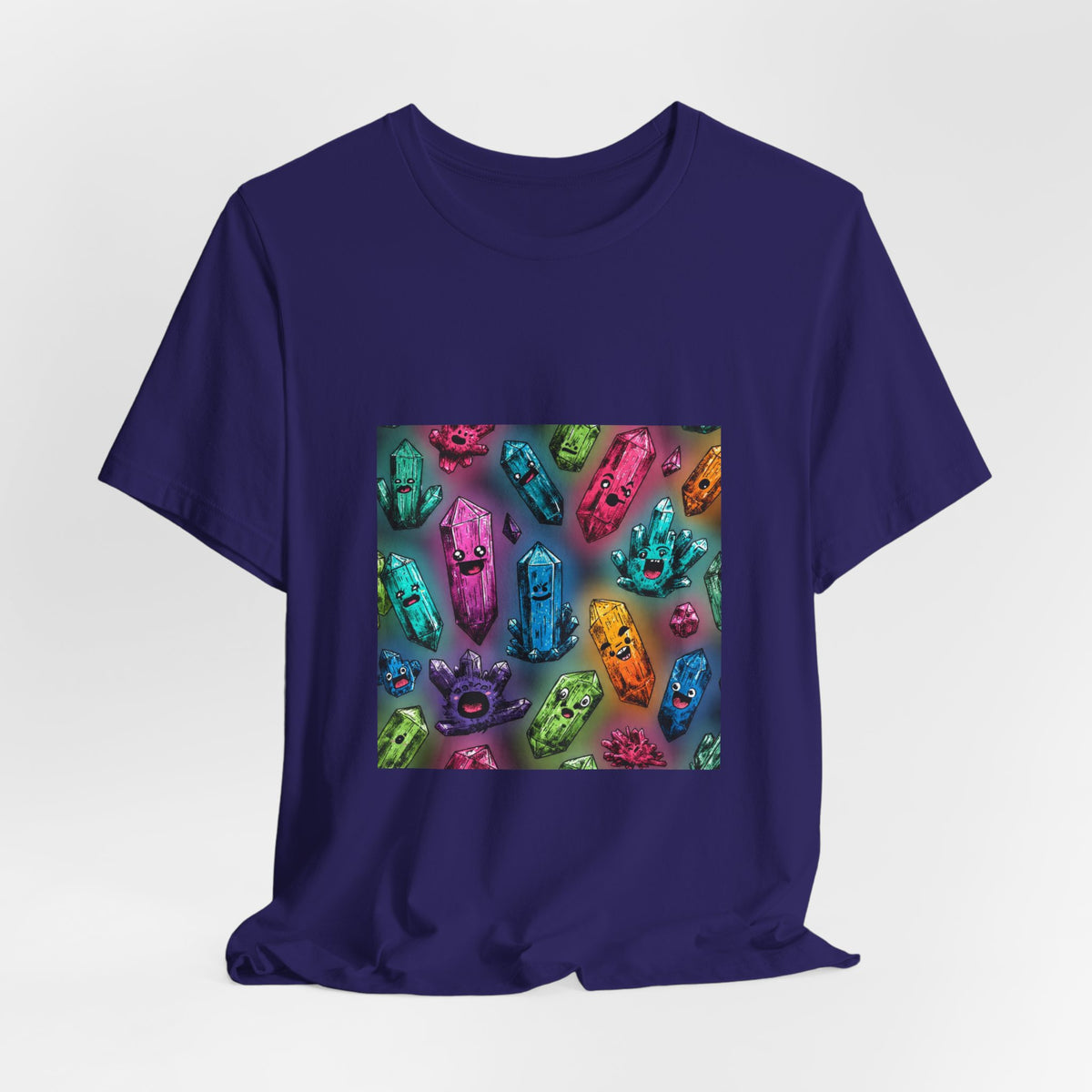 Colorful Crystal Characters T-Shirt | Royal, Navy & Purple