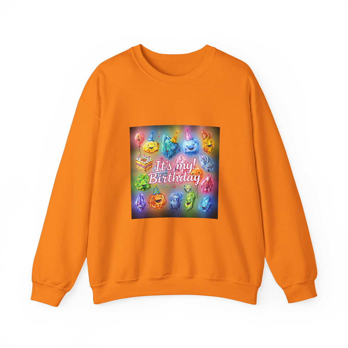 It's My Birthday Crystal Party Crewneck | Earth Tones & Brights