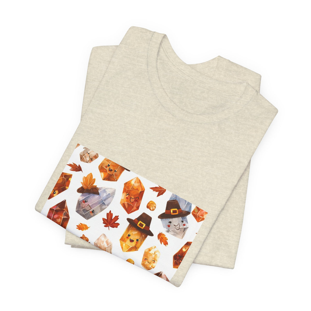 Thanksgiving Crystal Harvest T-Shirt | Sandy Neutrals & Oranges