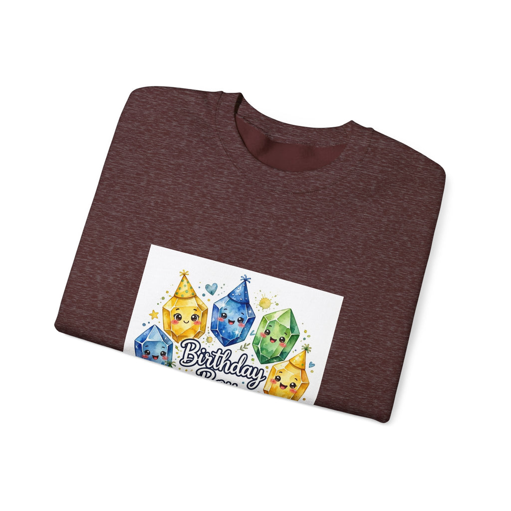 Birthday Boy Crystal Party Crewneck | Earth Tones & Brights