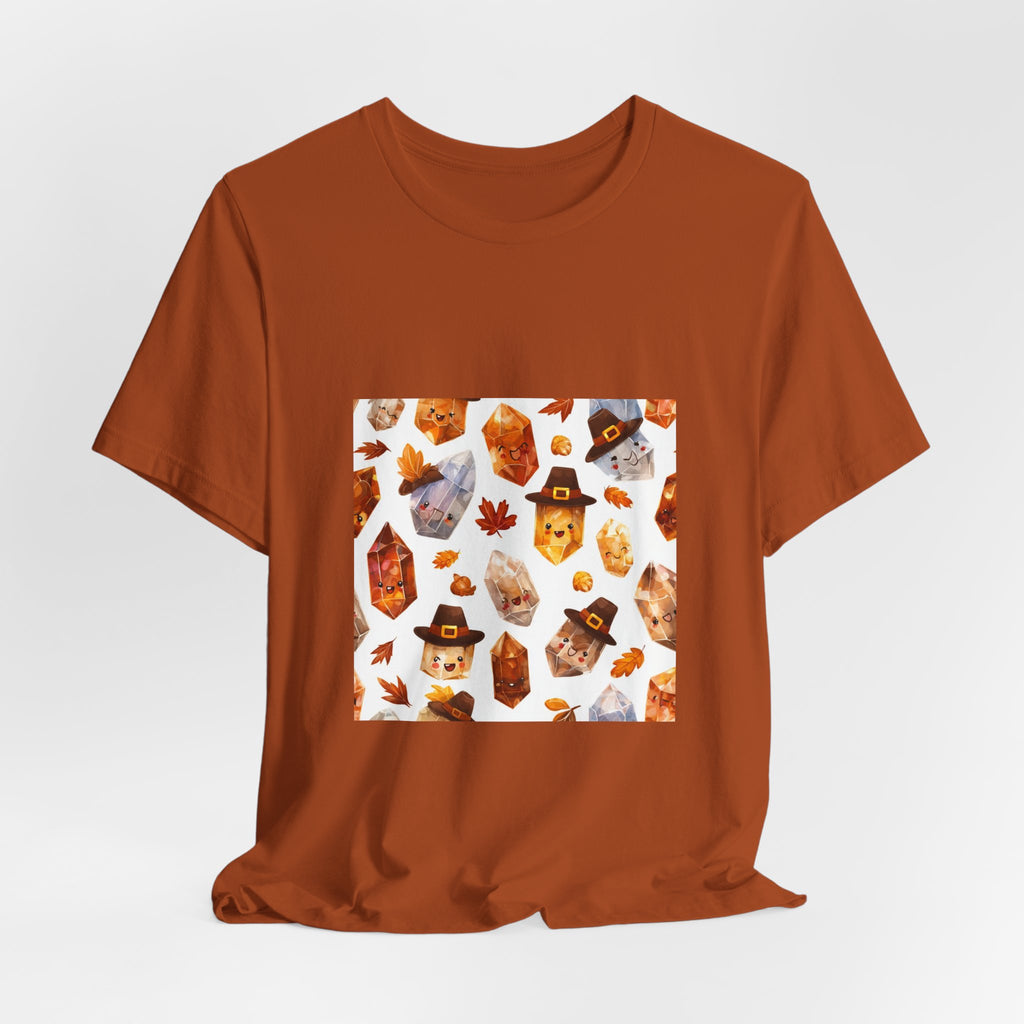 Thanksgiving Crystal Harvest T-Shirt | Earthy Reds & Browns
