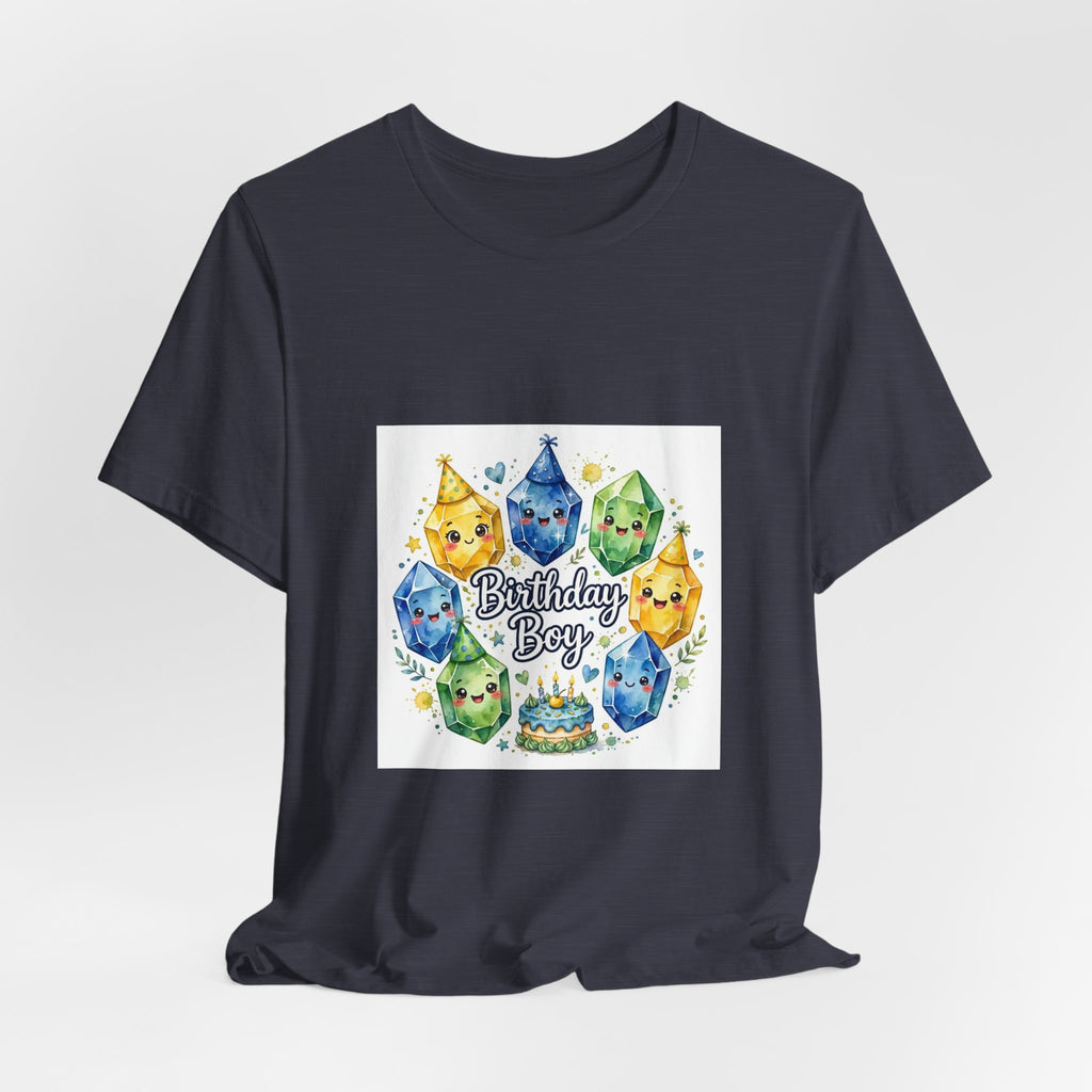 Birthday Boy Crystal Party T-Shirt | Royal, Navy & Purple