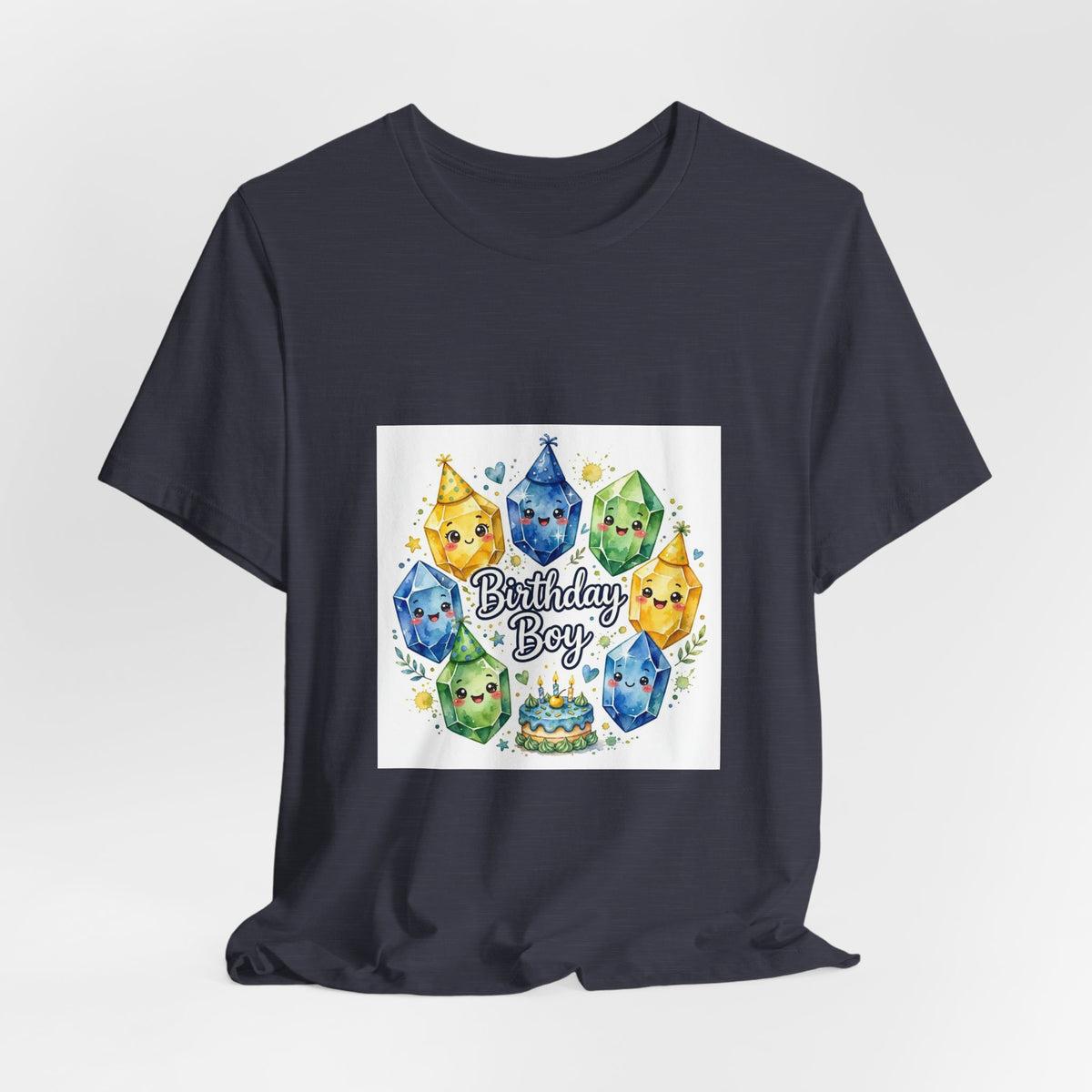 Birthday Boy Crystal Party T-Shirt | Royal, Navy & Purple