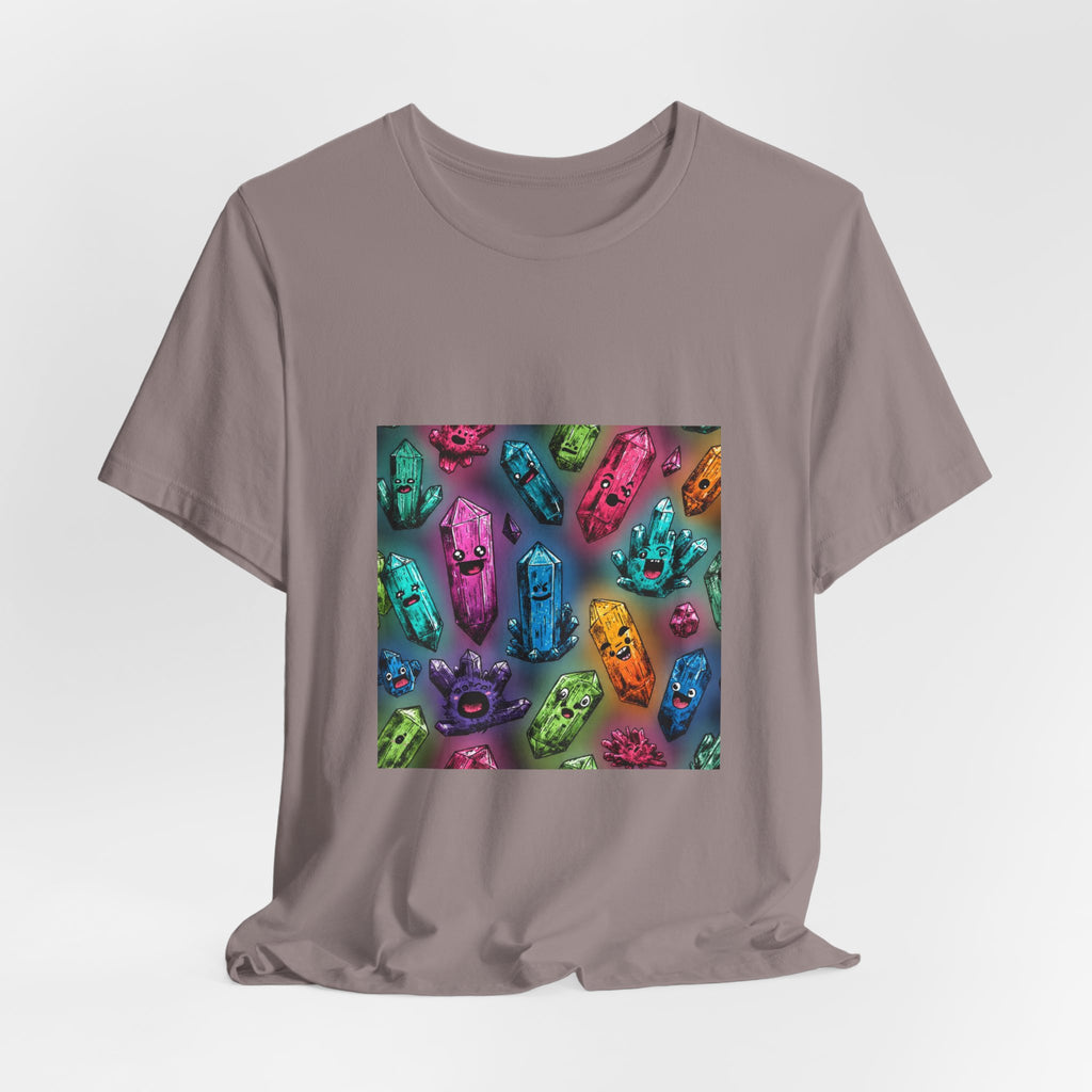 Colorful Crystal Characters T-Shirt | Sandy Neutrals & Oranges