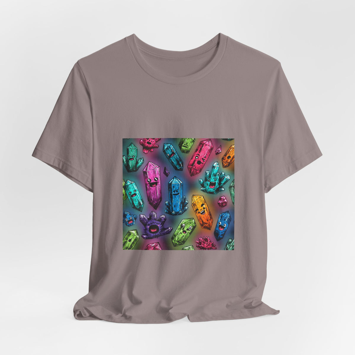 Colorful Crystal Characters T-Shirt | Sandy Neutrals & Oranges