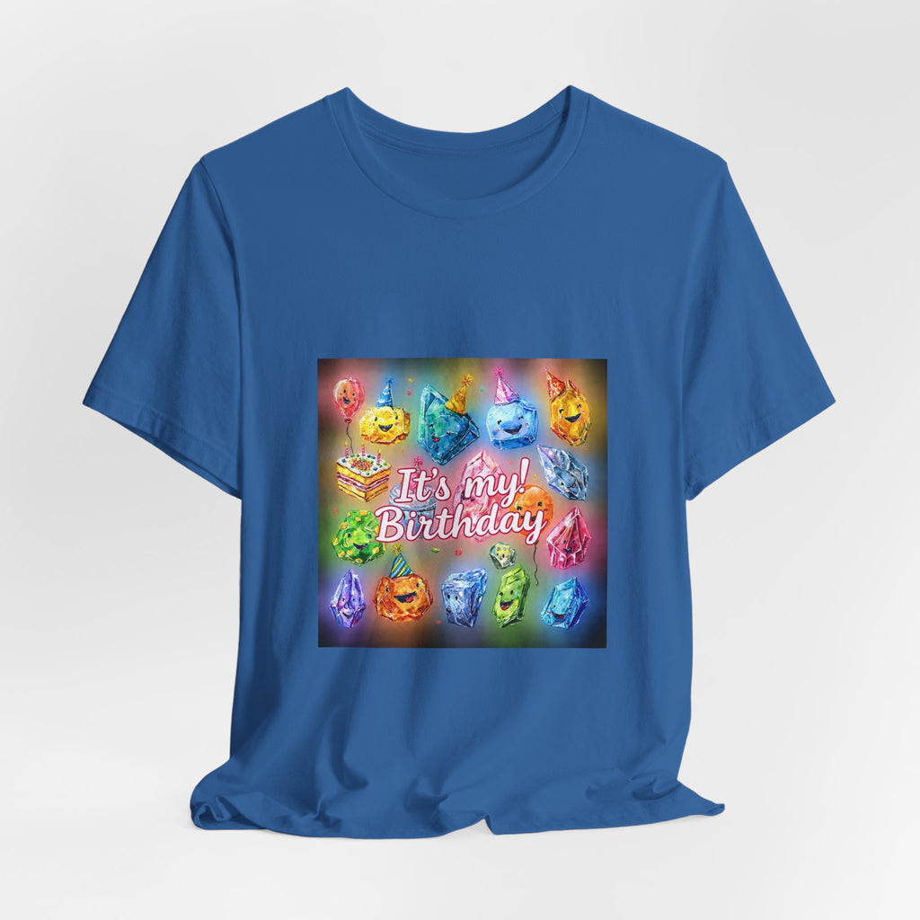 It's My Birthday Crystal Party T-Shirt | Soft Blues
