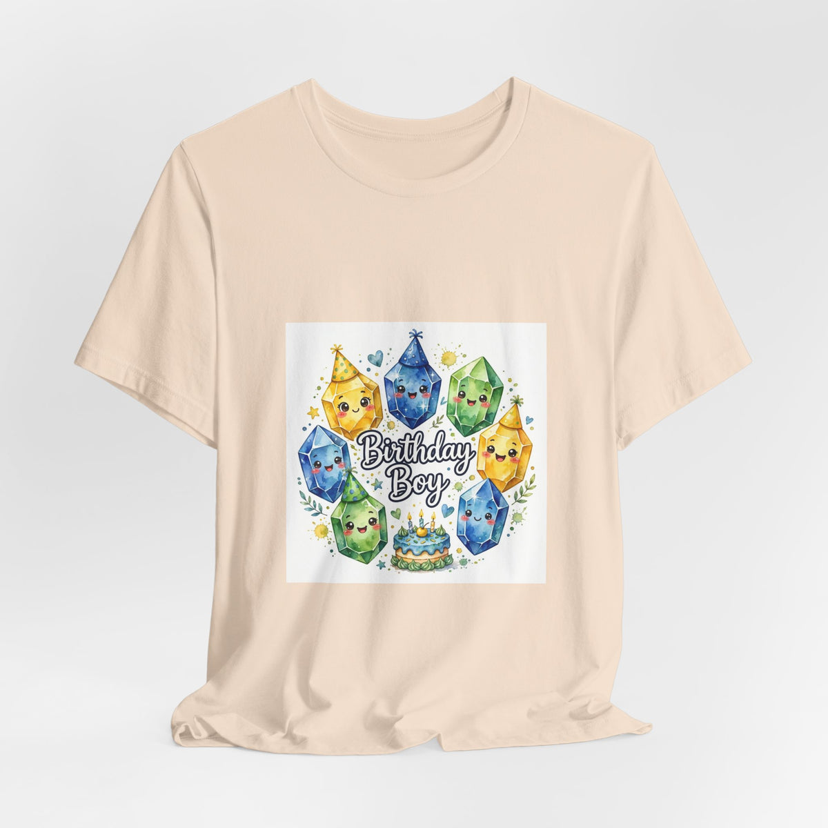 Birthday Boy Crystal Party T-Shirt | Sandy Neutrals & Oranges