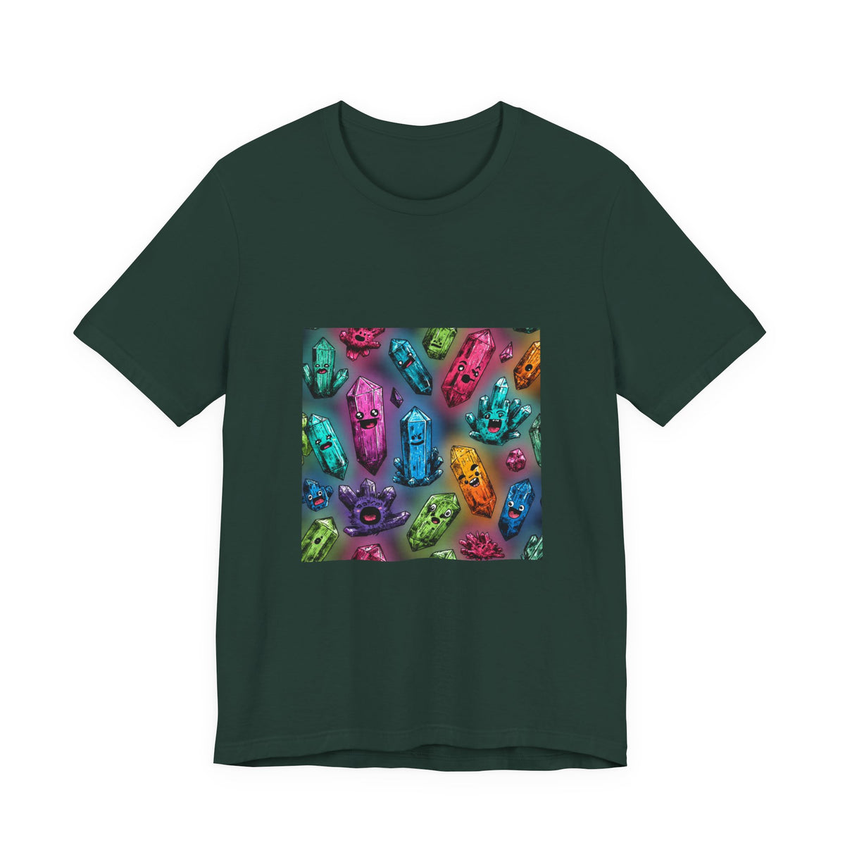 Colorful Crystal Characters T-Shirt | Forest & Ocean