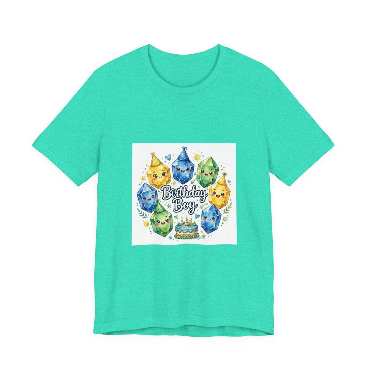 Birthday Boy Crystal Party T-Shirt | Soft Blues