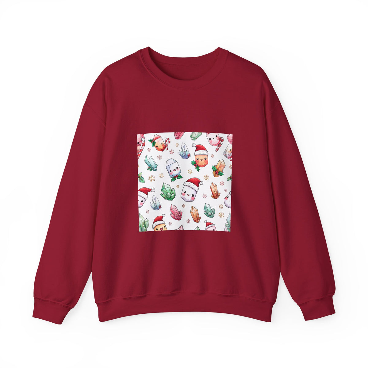 Pastel Christmas Crystal Friends Crewneck | Earth Tones & Brights