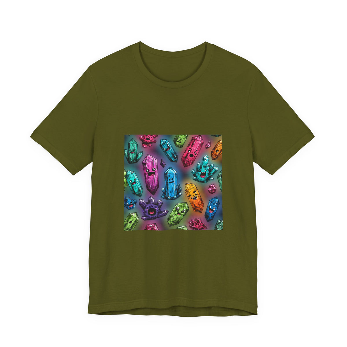 Colorful Crystal Characters T-Shirt | Greens