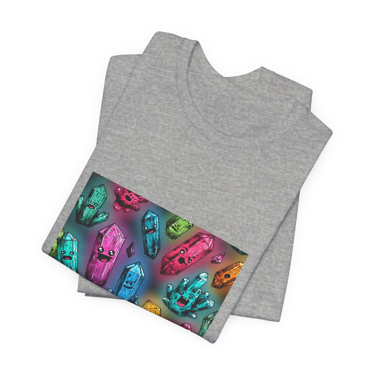 Colorful Crystal Characters T-Shirt | Light Neutrals
