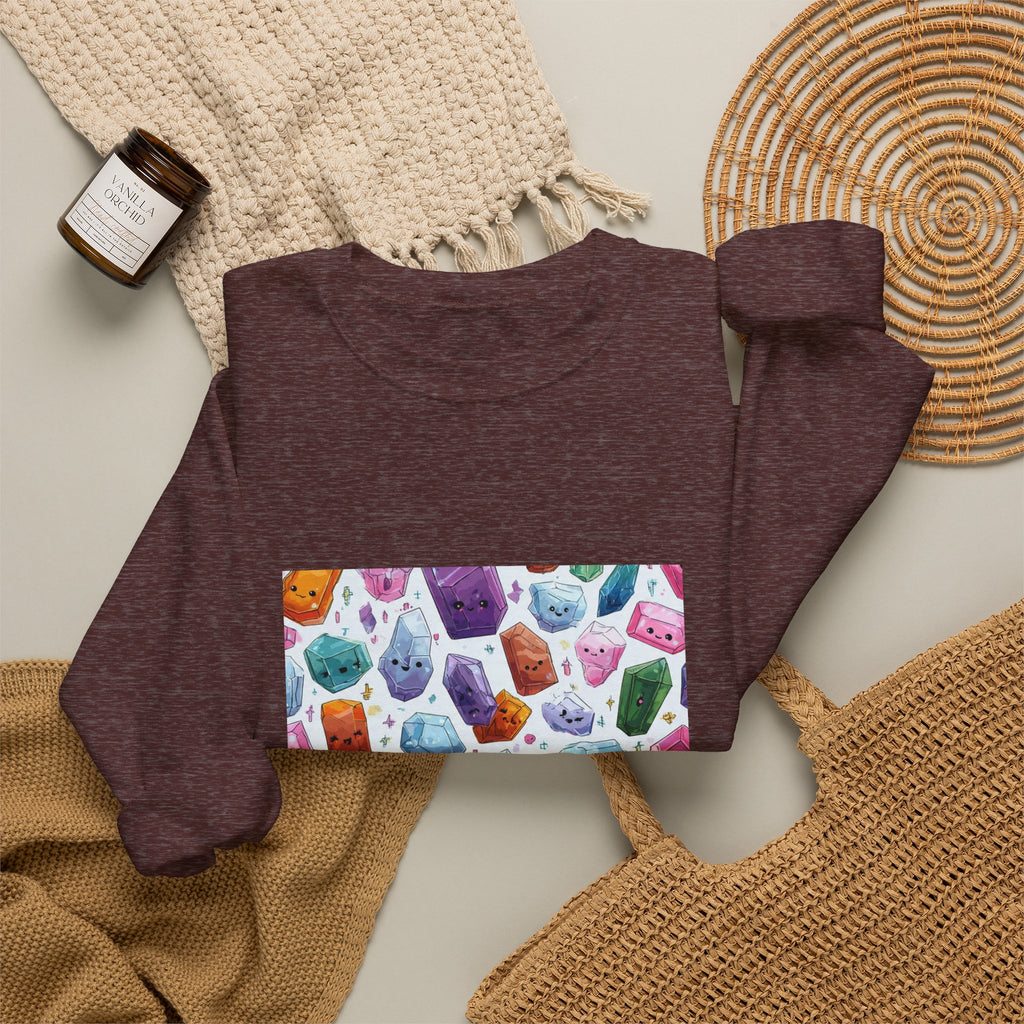 Pastel Crystal Friends Crewneck | Earth Tones & Brights