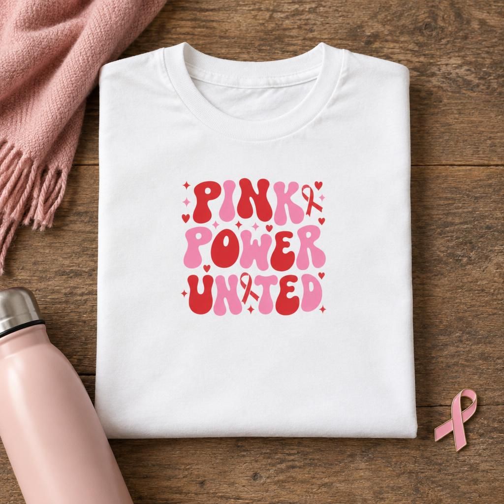 Pink Power United - Breast Cancer Awareness Tee — product mockup