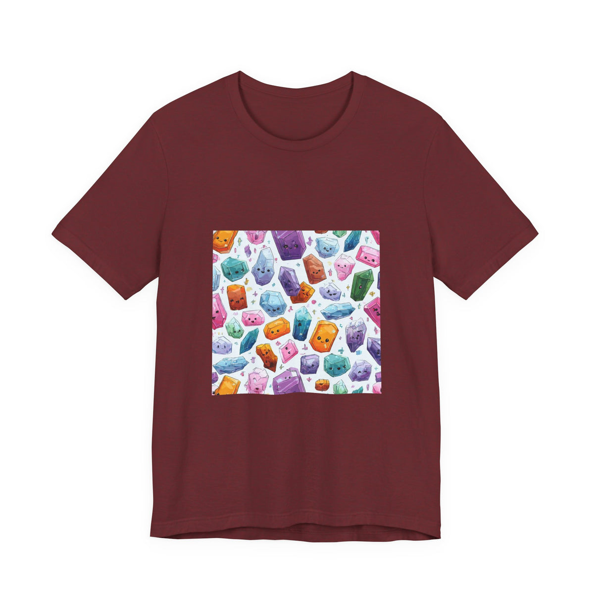 Pastel Crystal Friends T-Shirt | Earthy Reds & Browns