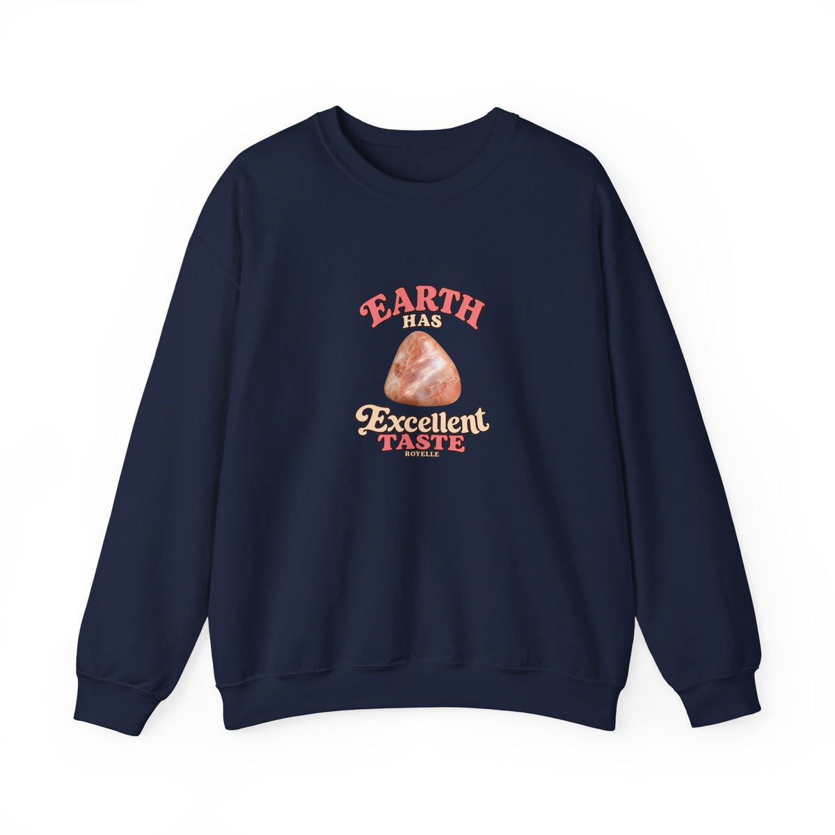 Earth Has Excellent Taste — Peach Moonstone Crewneck | Blues, Purples & Pinks
