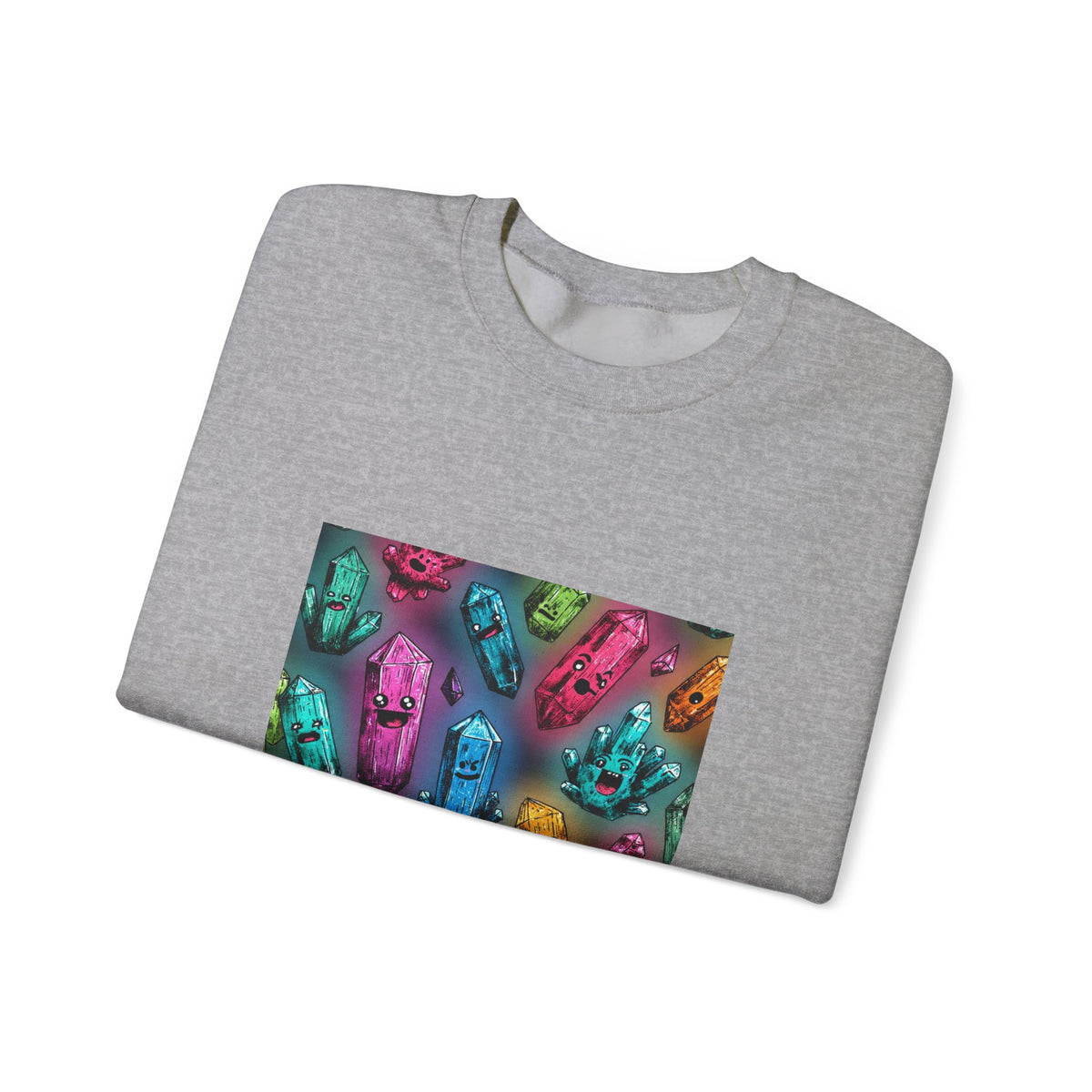 Colorful Crystal Characters Crewneck | Neutrals & Reds