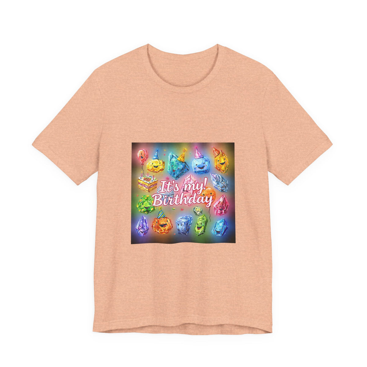 It's My Birthday Crystal Party T-Shirt | Peach & Sunset