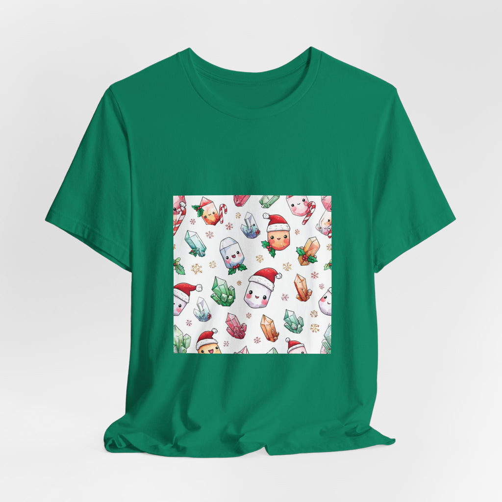 Pastel Christmas Crystal Friends T-Shirt | Greens