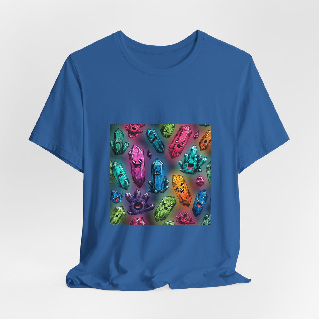 Colorful Crystal Characters T-Shirt | Soft Blues