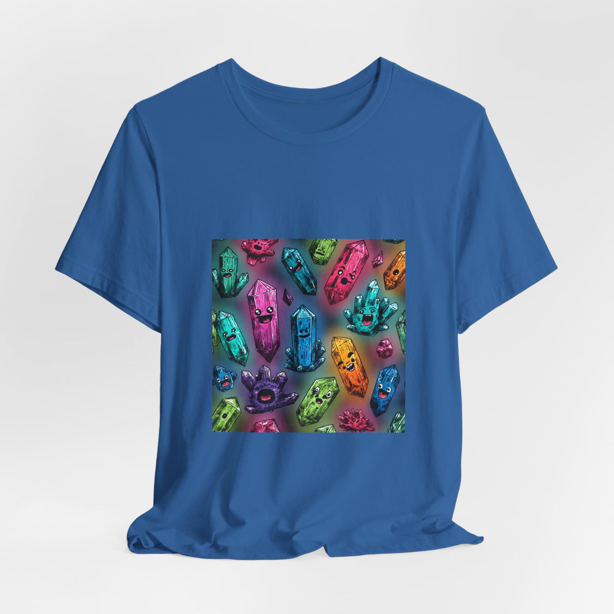 Colorful Crystal Characters T-Shirt | Soft Blues