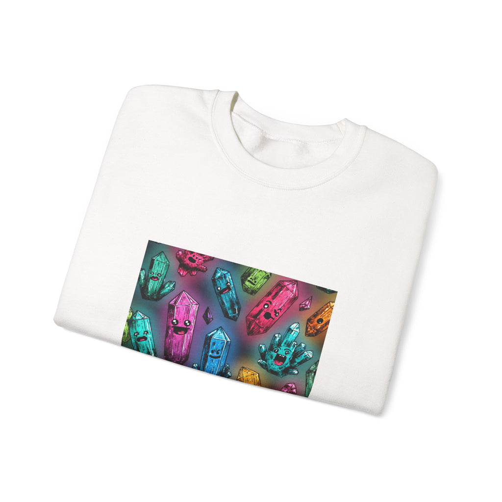 Colorful Crystal Characters Crewneck | Neutrals & Reds