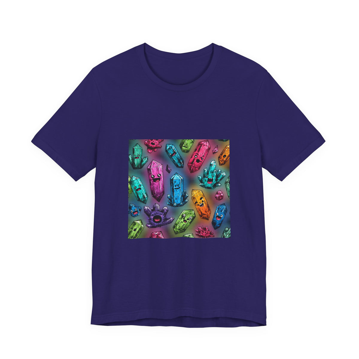Colorful Crystal Characters T-Shirt | Royal, Navy & Purple