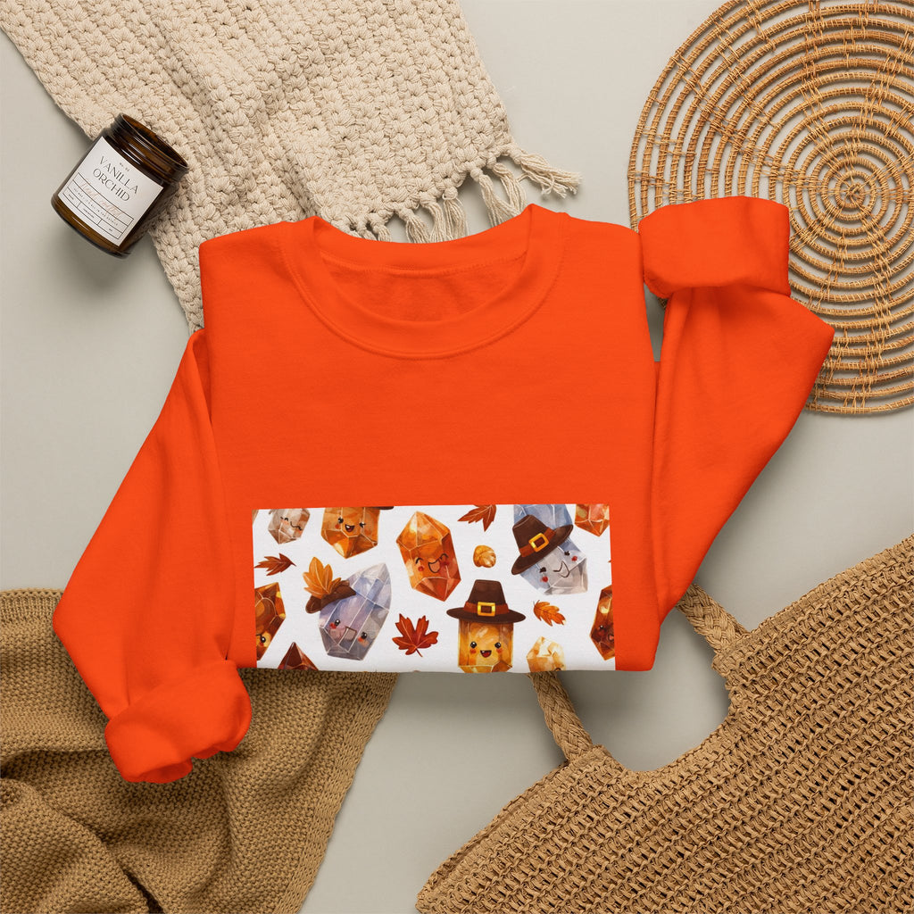 Thanksgiving Crystal Harvest Crewneck | Earth Tones & Brights