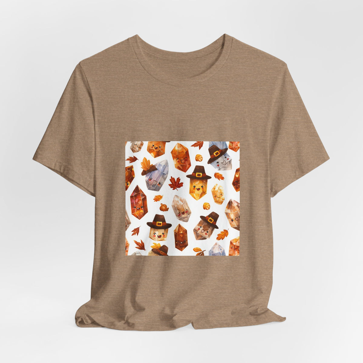 Thanksgiving Crystal Harvest T-Shirt | Sandy Neutrals & Oranges