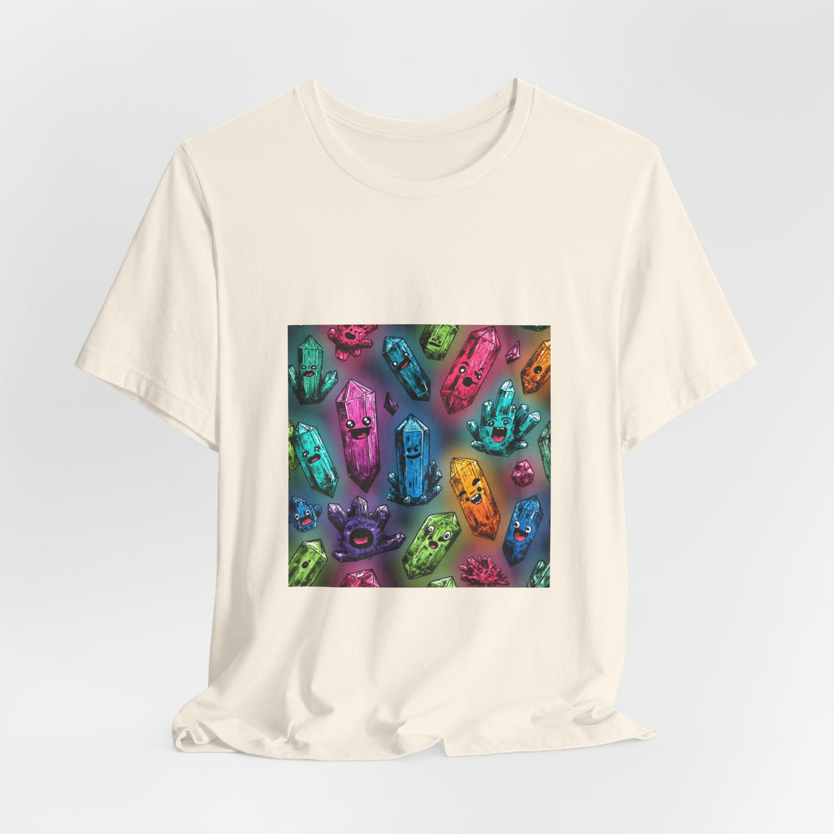 Colorful Crystal Characters T-Shirt | Sandy Neutrals & Oranges