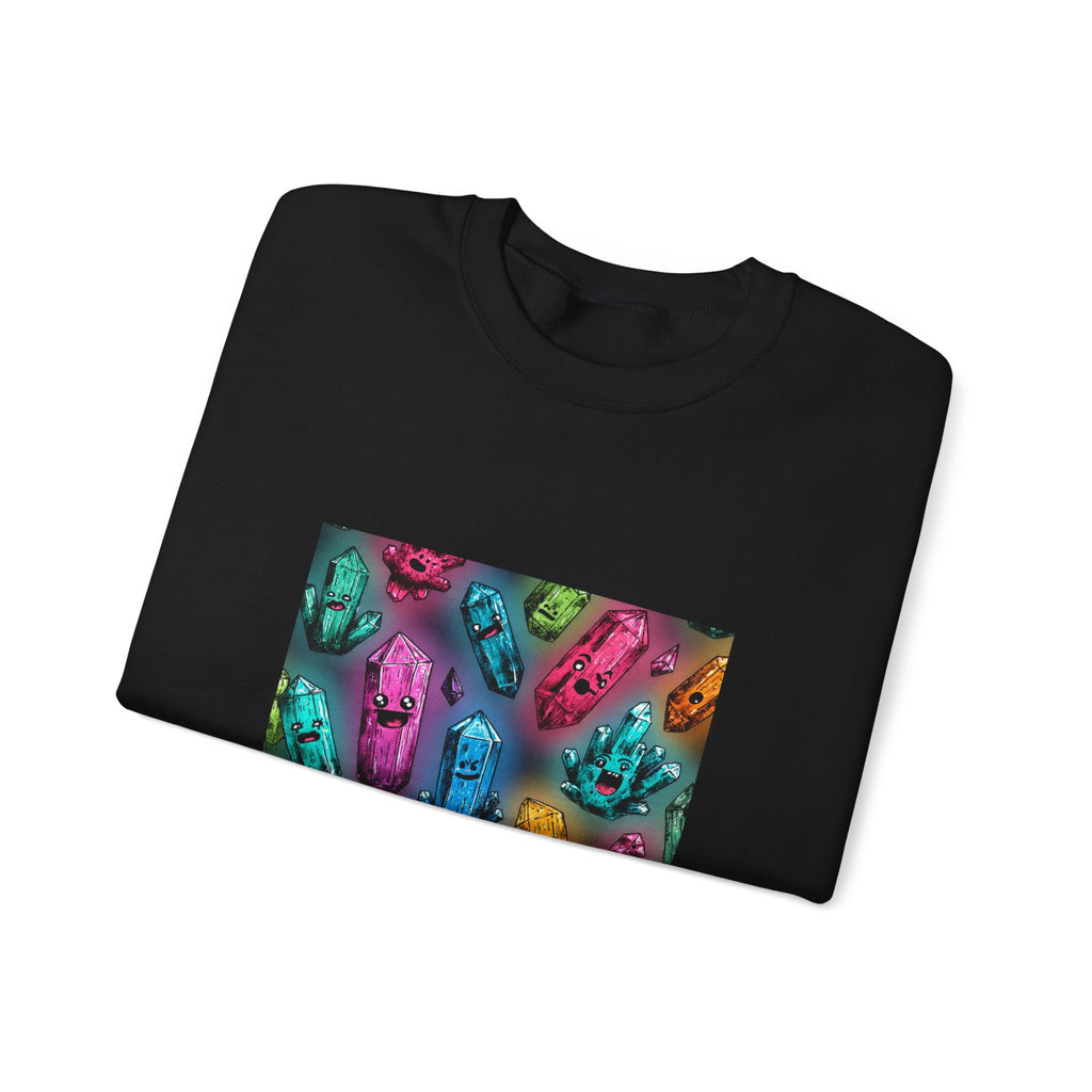 Colorful Crystal Characters Crewneck | Neutrals & Reds