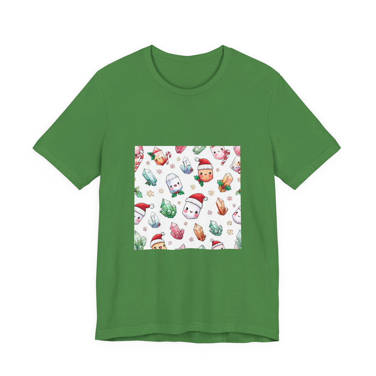 Pastel Christmas Crystal Friends T-Shirt | Greens
