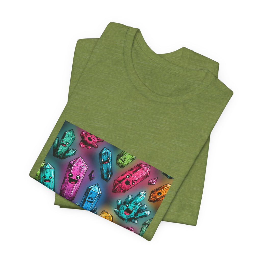 Colorful Crystal Characters T-Shirt | Greens