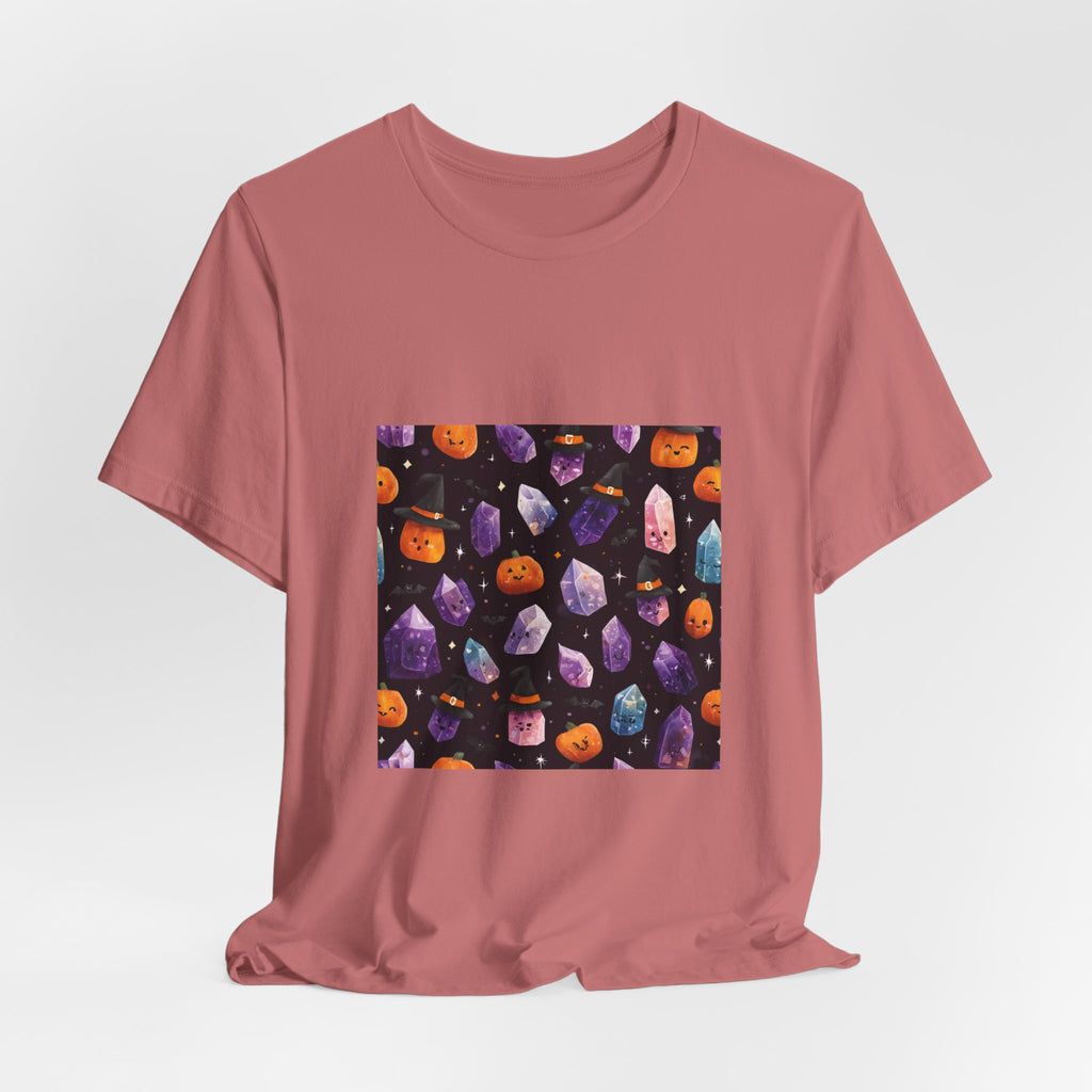 Halloween Crystal Party T-Shirt | Earthy Reds & Browns